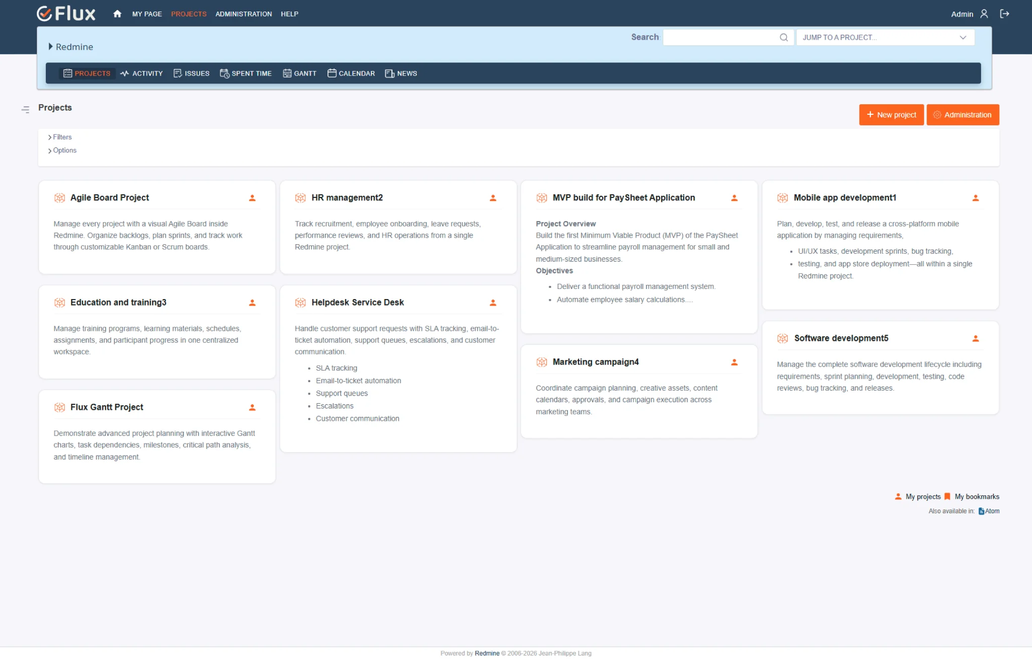 Scarlet theme – Redmine interface
